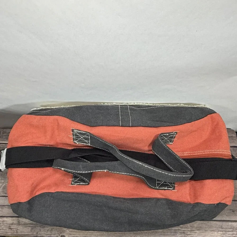 True Religion Overnight Duffel Bag Red Black 19x10x9 Carry On Horseshoe NWT